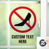 Autocollant Pour Fenêtre Chaussures à talon élevé non autorisées (Maison)