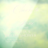 Autocollant Pour Fenêtre Cheers to Love Elegant White Bridal Shower  (Feuille 3)