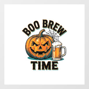 Autocollant Pour Fenêtre Chemise de bière Halloween Vintage Pumpkin Party T