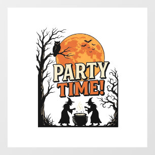 Autocollant Pour Fenêtre Chemise de chaudron de sorcière à temps de fête Ha
