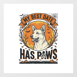 Autocollant Pour Fenêtre Chemise de chien Halloween pour parents d'animaux