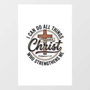 Autocollant Pour Fenêtre Chemise de citation vintage Philippiens 4_13 chrét