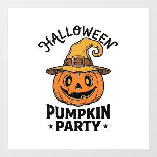 Autocollant Pour Fenêtre Chemise de citrouille d'Halloween Chapeau de sorci