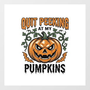 Autocollant Pour Fenêtre Chemise de citrouille d'Halloween Gravure vintage
