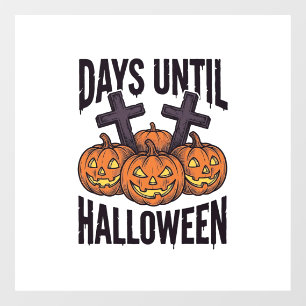 Autocollant Pour Fenêtre Chemise de compte à rebours d'Halloween Dessin de 