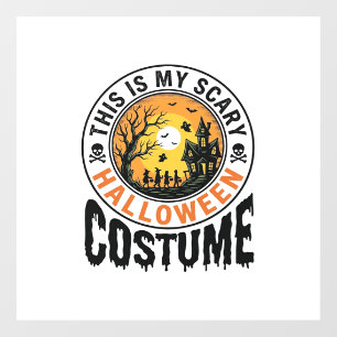 Autocollant Pour Fenêtre Chemise de costume d'Halloween effrayant avec grav