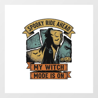 Autocollant Pour Fenêtre Chemise de Halloween sorcière drôle design de sorc
