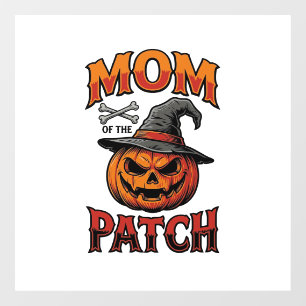 Autocollant Pour Fenêtre Chemise de maman Halloween Citrouille Os Art Vinta