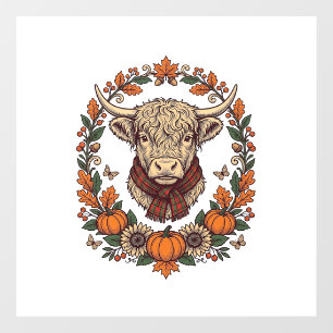 Autocollant Pour Fenêtre Chemise de pomme de terre de vache des Highlands G