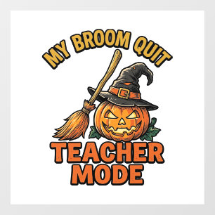 Autocollant Pour Fenêtre Chemise de professeur Halloween drôle conception d