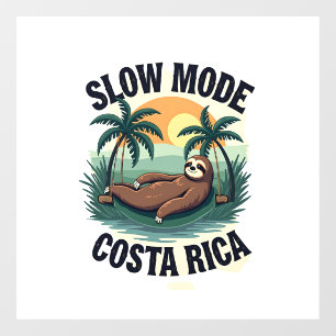 Autocollant Pour Fenêtre Chemise de vacances vintage de paresseux du Costa 