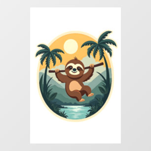 Autocollant Pour Fenêtre Chemise de voyage tropicale Vintage Costa Rica par