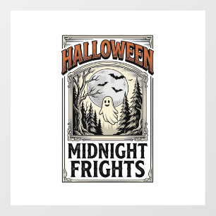 Autocollant Pour Fenêtre Chemise d'horreur Halloween Gravure vintage Forêt