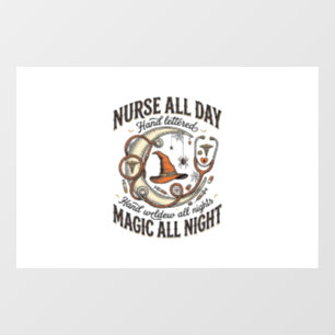 Autocollant Pour Fenêtre Chemise d'infirmière Halloween Sorcière Médicale É