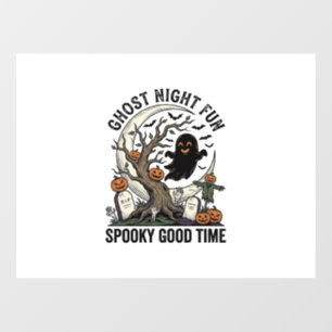 Autocollant Pour Fenêtre Chemise fantôme Halloween Design fun cimetière vin