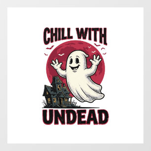 Autocollant Pour Fenêtre Chemise fantôme Halloween Design Zombie Haunted Vi