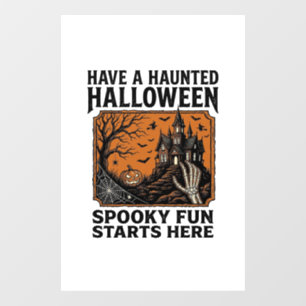 Autocollant Pour Fenêtre Chemise Halloween ensorcelée Conception de fête vi