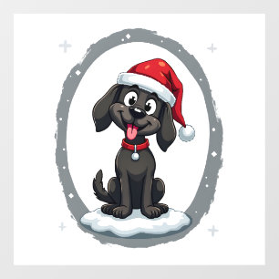 Autocollant Pour Fenêtre Chemise T-S Noël Chapeau de Père Noël Labrador Noi