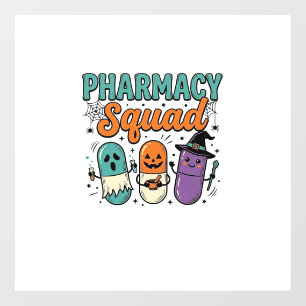 Autocollant Pour Fenêtre Chemise vectorielle vintage de l'équipe de pharmac
