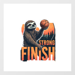 Autocollant Pour Fenêtre Chemise Vintage Basketball Paresseux Drôle Rétro D