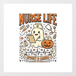 Autocollant Pour Fenêtre Chemise vintage D de la vie d'infirmière Halloween