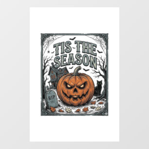 Autocollant Pour Fenêtre Chemise Vintage Halloween Citrouille Chat C'est La