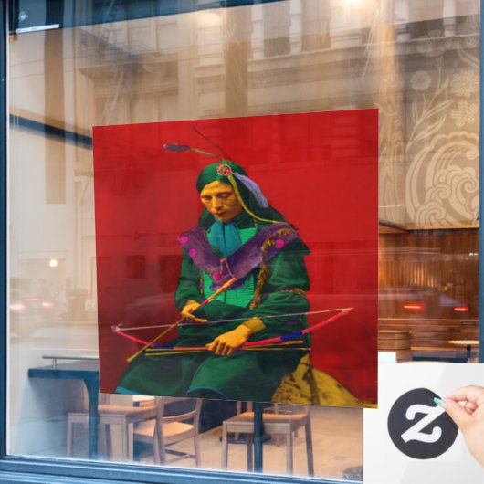 Autocollant Pour Fenêtre Cherokee Art Pop Art Décal Mur (Fenêtre de café)