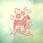 Autocollant Pour Fenêtre Cheval de Dala suédois (Feuille 3)