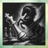 Autocollant Pour Fenêtre Cheval Noir Dramatique vs Roi - Oeuvre audacieuse  (Feuille 3)