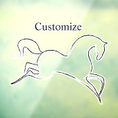 Autocollant Pour Fenêtre Cheval sauvage Thunder_Cove (Feuille 3)