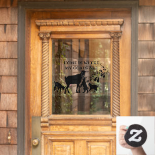 Autocollant Pour Fenêtre Chez moi, mes chèvres sont des clous de fenêtre