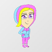 Autocollant Pour Fenêtre chibi (Feuille)