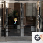 Autocollant Pour Fenêtre chibi (Porte de bureau)