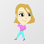 Autocollant Pour Fenêtre chibi (Feuille)