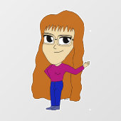 Autocollant Pour Fenêtre chibi (Feuille)