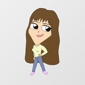 Autocollant Pour Fenêtre chibi (Feuille)