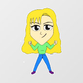 Autocollant Pour Fenêtre chibi (Feuille)