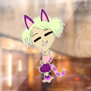 Autocollant Pour Fenêtre chibi catgirl
