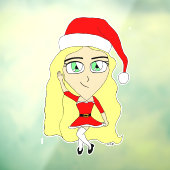 Autocollant Pour Fenêtre Chibi de Noël (Feuille 3)