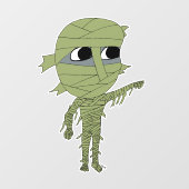 Autocollant Pour Fenêtre chibi mummy (Feuille)