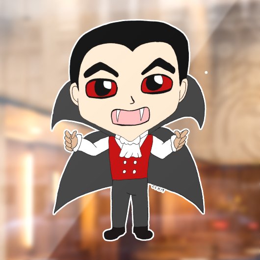Autocollant Pour Fenêtre chibi vampire (Feuille 2)