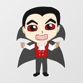 Autocollant Pour Fenêtre chibi vampire (Feuille)