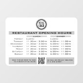 Autocollant Pour Fenêtre Chic Custom Ouverture Déjeuner Dîner Heures Restau (Feuille)