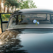 Autocollant Pour Fenêtre Chic Floral Blue Hydrangea Transparent Mariage Car