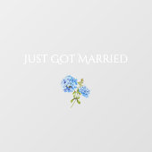 Autocollant Pour Fenêtre Chic Floral Blue Hydrangea Transparent Mariage Car (Feuille)