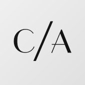 Autocollant Pour Fenêtre Chic noir Monogramme Art Déco Lettres Mariage (Feuille)