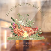 Autocollant Pour Fenêtre Chicken Farm Fresh Eggs small (Feuille 2)