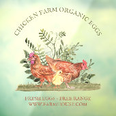 Autocollant Pour Fenêtre Chicken Farm Fresh Eggs small (Feuille 3)