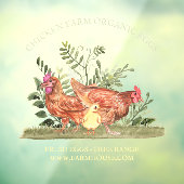 Autocollant Pour Fenêtre Chicken Farm oeuf biologique de poulet (Feuille 3)