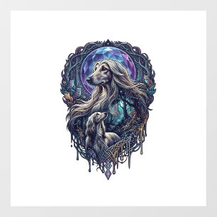 Autocollant Pour Fenêtre Chien Crystal Moon Forêt Enchantée_1